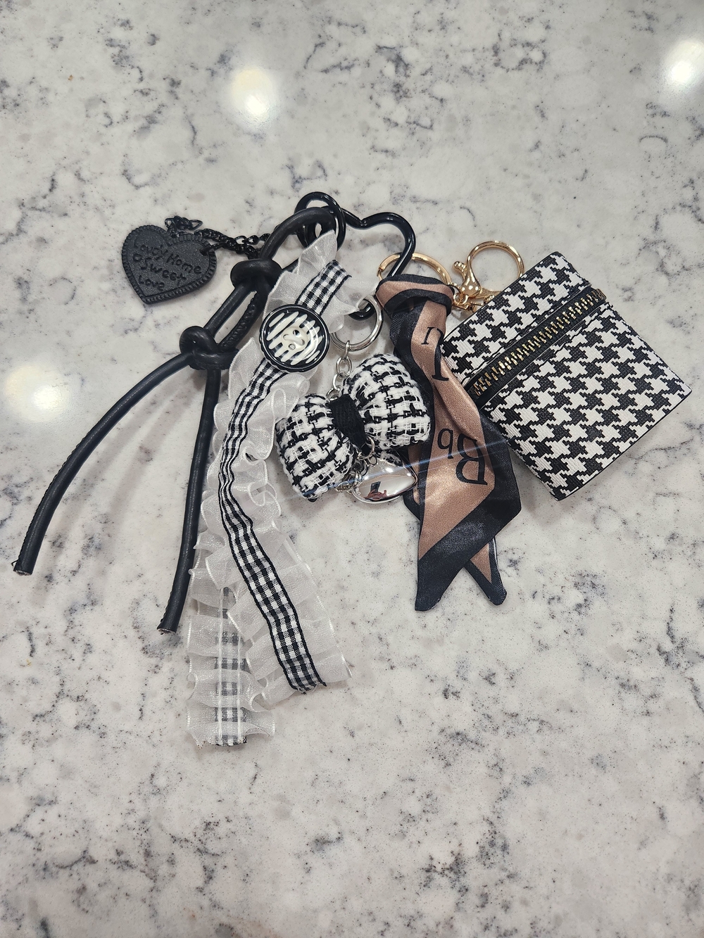 Black & White Mini bag Keychain